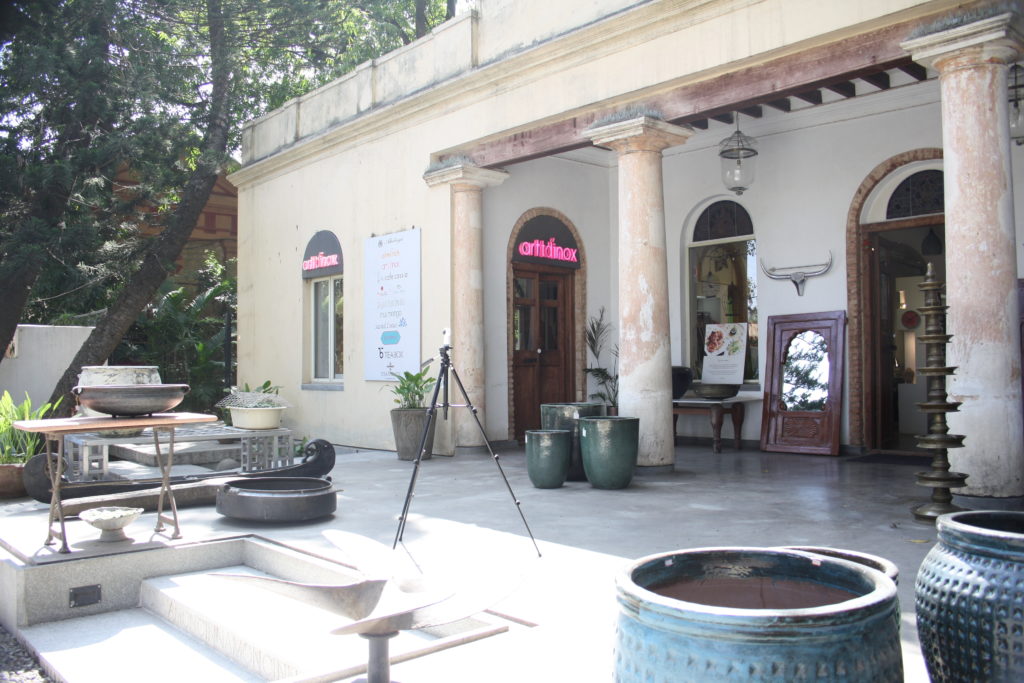 Exterior of Cinnamon Cafe that was transformed from a bungalow to a cafe. 

This place can be listed as one of the fun places for weekend outings. 