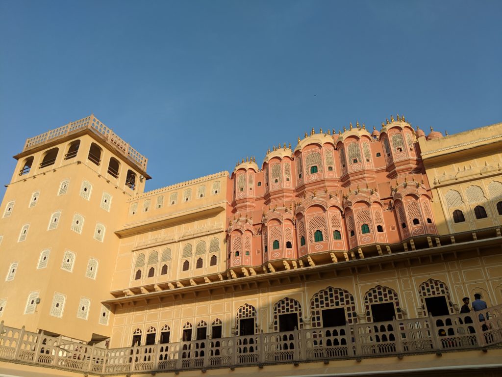 One of the must visit tourist destinations in Jaipur, Rajasthan, Hawa Mahal is the amalgamation of Mughal and Rajput architectural style.